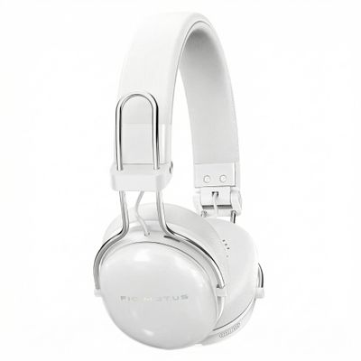 FIO MOTUS Wireless Bluetooth On-Ear Headphones, Active Noise Cancelling, Hi-Res Sound, 55H Playtime, Foldable Design, Lightweight and Comfortable, Multipoint Connection, for Home Office Travel, White