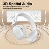 FIO MOTUS Wireless Bluetooth On-Ear Headphones, Active Noise Cancelling, Hi-Res Sound, 55H Playtime, Foldable Design, Lightweight and Comfortable, Multipoint Connection, for Home Office Travel, White view 4