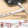 10Pack Silicone Cable Ties Cord Organizer - Lamicall Elastic Wire Ties Management, Travel Must Haves, Halloween Desk Home Office Workspace Accessories, Dorm Room Essentials, White Cable Keeper view 3