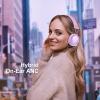 FIO MOTUS Wireless On-Ear Headphones, Active Noise Cancelling, Bluetooth 5.4, Hi-Res Sound, 55H Playtime, Lightweight and Comfortable, Foldable Design, for Home Office Travel, Purple view 2
