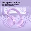 FIO MOTUS Wireless On-Ear Headphones, Active Noise Cancelling, Bluetooth 5.4, Hi-Res Sound, 55H Playtime, Lightweight and Comfortable, Foldable Design, for Home Office Travel, Purple view 3