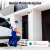 8CH Wired Security Camera System,H.265+ Surveillance Video Recorders with 2 x 2592P 5MP Wired IP66 Bullet Cameras,for Indoor Outdoor Use,500G HDD Included, Email Alert,Mobile APP & PC Remote view 2