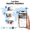 8CH Wired Security Camera System,H.265+ Surveillance Video Recorders with 2 x 2592P 5MP Wired IP66 Bullet Cameras,for Indoor Outdoor Use,500G HDD Included, Email Alert,Mobile APP & PC Remote view 4