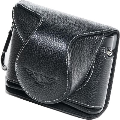BMAOLLONGB D-Lux 8 Case, Handmade Genuine Real Leather Full Camera Case Bag Cover for Leica D-Lux 8 Bottom Opening Version (Black)