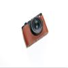 BMAOLLONGB D-Lux 8 Camera Case, Handmade Genuine Real Leather Half Camera Case Bag Cover for Leica D-Lux 8 Camera Bottom Opening Version + Hand Strap (Brown) view 4
