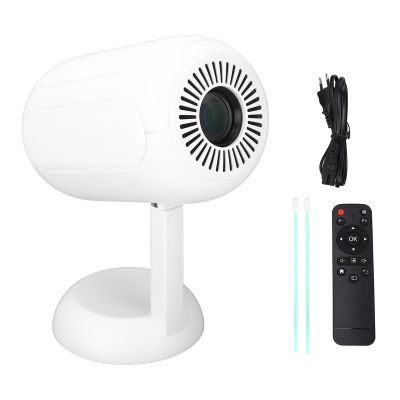 Mini Projector, Portable 4K 1080P Outdoor Movie Projector with 120" Inch Screen, 90 Rotation & Electronic Trapezoid Correction, Smart Projector with Remote Theater Quality Speaker