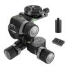 NEEWER 3 Way Geared Tripod Head with 360 Pan Arca Type QR Plate, Millimeter Micro Adjustment, Aluminum Alloy 3 Axis Pan Tilt Head with Quick Switch Large & Fine Dual Modes, Max Load 13.2lb/6kg, TH16 view 1