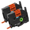 2 Pack Esaytool Compatible with P-Touch TZeB31 TZB31 TZe-B31 Label Tape Black on Orange Fluorescent Laminated 12mm 0.47 inch x 16.4 feet for PTH110 PTD210 PTD600 PT-P710BT PTD400AD PT-D450 view 1