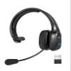 TECKNET Trucker Bluetooth Headset, Trucker Bluetooth Headphones with Microphone AI Noise Canceling Wireless On Ear Headset, Hands Free Wireless Headset for Cell Phone Computer Office Home (Black) view 1