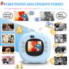 Kids Instant Print Camera, Christmas Birthday Gifts with 3 Rolls Printer Paper, HD Digital Camera for Toddler, Portable Travel Toy for 3-12 Ages Girls Boys, with 32GB SD Card-Blue view 4