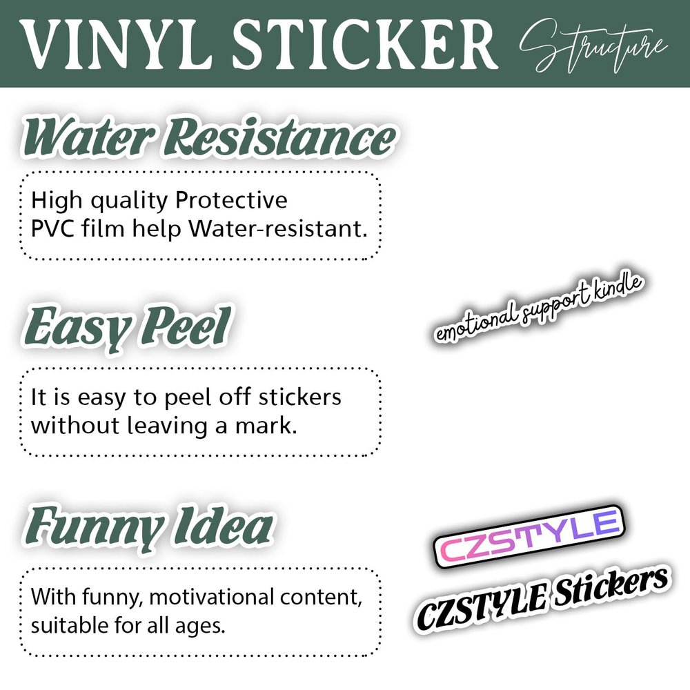 (3Pcs) Emotional Support Kindle Sticker Reading Lover Book Lover Bookish Booktok Reader Water Assistant Vinyl Sticker Decal for Water Bottle Laptop Kindle Phone Sticker Decor Stuff 3 Inches