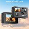 AKASO Brave 4 Action Camera with 256GB MicroSDXC U3 Card 4K30FPS 20MP Ultra HD 131FT Waterproof Underwater Camera EIS WiFi Remote Control 5X Zoom Sport Camera with Motorcycle Bicycle Accessories Kit view 2