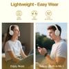 MIDOLA Bluetooth Headphones Over Ear 68H Playtime 6 EQ Wireless Headset with Microphone HiFi Stereo Foldable Lightweight Deep Bass for Travel Home Office Cellphone Milk White view 3