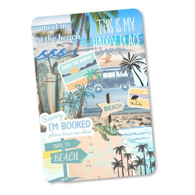 Cardstock Insert for Kindle | Bookish Paper Inserts | Kindle Sticker Sheet Clear Case Insert | Booktok Beachy Stickers Insert | Beach Reads | Romance Book Gifts (Kindle Basic 6")