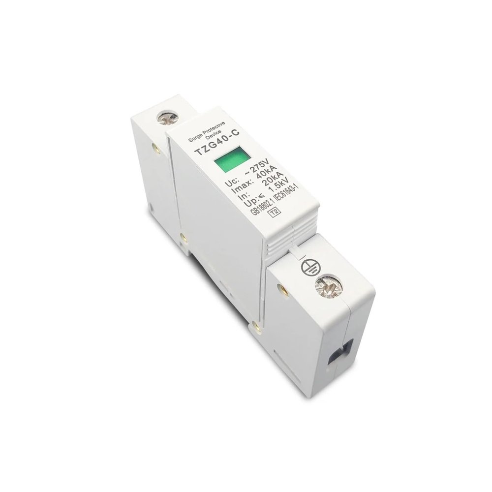 AC Surge Protector Protection AC SPD 1P 275V 385V House Surge Protector Protection Protective Low-Voltage Arrester Device 20KA 40KA 60KA(275V,10-20KA)