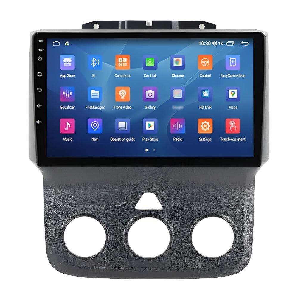Car Audio Touch Screen Car Stereo Android Auto Screen Radio Compatible for 13-19 Dodge Ram Android 13 Car Navigation 9 in with Carplay & Android Auto Function 2+32g with 12-Light Camera