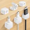 6 Pack Magnetic Cable Clips+2 Sheets (20 Lables) Cute Self-Adhesive Sticker Lables, 11.5mm Ultra Slim Smooth Adjustable Cord Holder, Under Desk Cable Management for Home/Office/Kitchen/Nightstand view 1