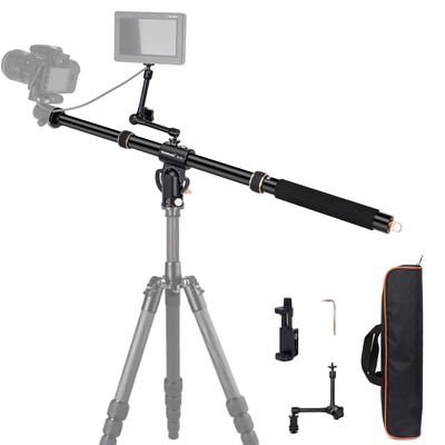 Koolehaoda Tripod Extension Arm 41" Retractable Horizontal Center Column 360 Rotatable 180Vertical Adjustable Tripod Boom with Magic Arm for Camera Macro Overhead Photography, Load Up to 33lbs
