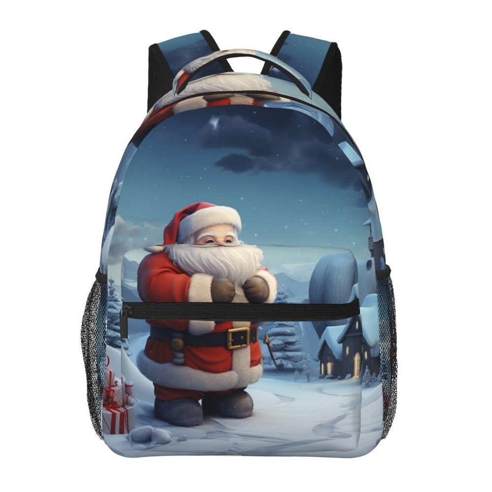 GFLFMXZW Christmas Winter Santa Backpack Laptop Backpack for Men Women Lightweight Backpack Rucksack Laptop Bag Daypack for Travel
