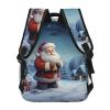 GFLFMXZW Christmas Winter Santa Backpack Laptop Backpack for Men Women Lightweight Backpack Rucksack Laptop Bag Daypack for Travel view 2