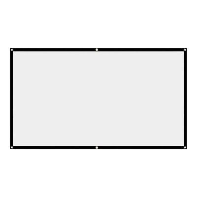Projector Screen (60"-150"), Movie Projector Screen Non Crease Foldable White Projection Curtain Support Double Sided Projection for Home Cinema Theater Holiday Decorations(16:9,150")
