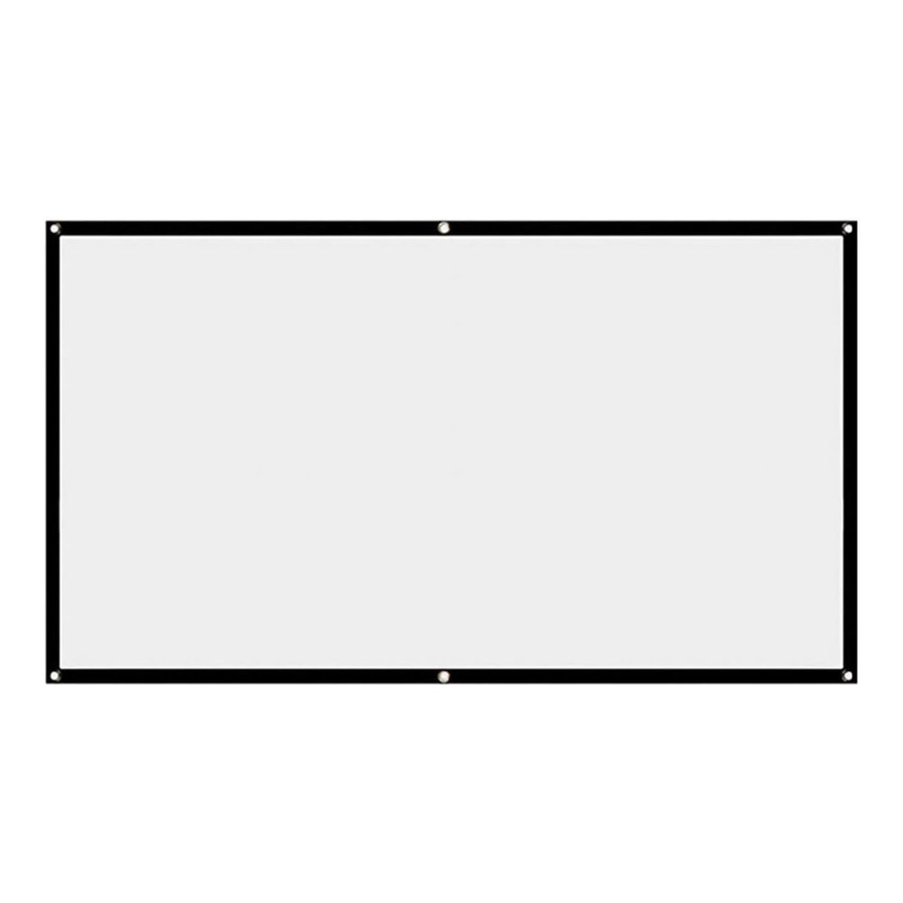 Projector Screen (60"-150"), Movie Projector Screen Non Crease Foldable White Projection Curtain Support Double Sided Projection for Home Cinema Theater Holiday Decorations(16:9,150")