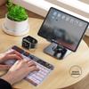 Bluetooth Keyboard for iPad, Wireless Keyboard for PC, Tablet, Phone, Computer - Rechargeable, Portable, Multi-Device RGB Backlit, Compatible with iOS, Android, Windows - Transparent Pink view 2