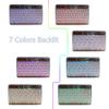 Bluetooth Keyboard for iPad, Wireless Keyboard for PC, Tablet, Phone, Computer - Rechargeable, Portable, Multi-Device RGB Backlit, Compatible with iOS, Android, Windows - Transparent Pink view 3