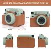 WOGOZAN Wide 400 Instant Film Protective Case with Fujifilm Wide 400 Instant Film Camera, PU Leather Camera Bag with Wide Magnetic Picture Frames 5 PCS, Adjustable Strap - Brown (No Camera) view 4