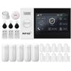 YBJ Full Touch Screen Wireless Smart Home alarm system, DIY 4G and WiFi Burglar Alarm System for Home Security with APP Alert, 24-Piece-Kit (Motion Detector, Door Window Sensor, Remote Control, Siren) view 1