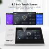 YBJ Full Touch Screen Wireless Smart Home alarm system, DIY 4G and WiFi Burglar Alarm System for Home Security with APP Alert, 24-Piece-Kit (Motion Detector, Door Window Sensor, Remote Control, Siren) view 2