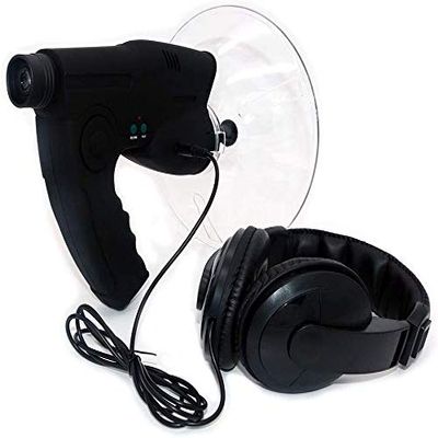 CKKNILV Parabolic Microphone Monocular, Sound Amplifier Ear Bionic and Birds Observing Telescope, Bionic Ear Long Range Birds Listening Telescope 200M, for Long Distance Listenin