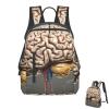 JHLMN Backpack Human Brain Travel Casual Laptop Backpack Adjustable Hiking Daypack for Men Women view 1
