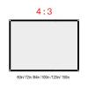 60-150 inch Portable Projector Screen 4:3 HD Foldable Projector Curtain Anti Wrinkling Projection Screen, Polyester Fabric Projector Movies Screen, for Home Theater Outdoor Indoor(84in 172 * 128cm) view 2