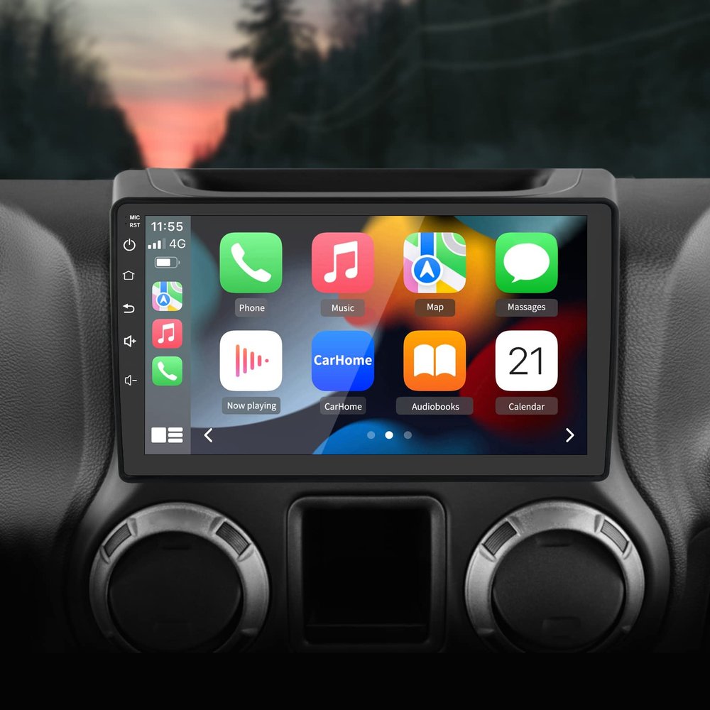 Android 13 Car Radio Stereo Compatible for Jeep Wrangler JK Gand Cherokee Dodge Ram 1500 with Wireless CarPlay Android Auto [2GB+32GB]