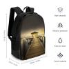 KLWQR Pavilion on The Sea Travel Backpack Lightweight Large Capacity Laptop Backpack Casual Daypack for Men Women view 2