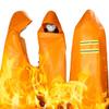 DIBBATU Fireproof Cloak, Fire Escape Cloak, Extra Big Fireproof Fiber Cape, Emergency Used as A Fire Blanket, Head Protection Fire Escape Suit for Household, Office Home (Orange, 63 * 56in) view 1