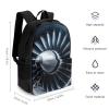 KLWQR Jet Engine Travel Backpack Lightweight Large Capacity Laptop Backpack Casual Daypack for Men Women view 2