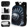 KLWQR Jet Engine Travel Backpack Lightweight Large Capacity Laptop Backpack Casual Daypack for Men Women view 3