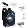 KLWQR Jet Engine Travel Backpack Lightweight Large Capacity Laptop Backpack Casual Daypack for Men Women view 4