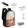 KLWQR Calm Waters Travel Backpack Lightweight Large Capacity Laptop Backpack Casual Daypack for Men Women view 4