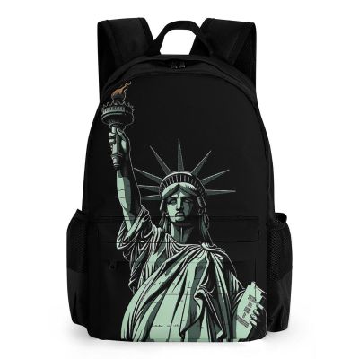 KLWQR Statue of Liberty Pattern Travel Backpack Lightweight Large Capacity Laptop Backpack Casual Daypack for Men Women