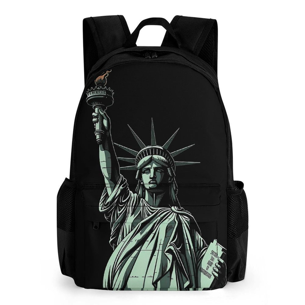 KLWQR Statue of Liberty Pattern Travel Backpack Lightweight Large Capacity Laptop Backpack Casual Daypack for Men Women