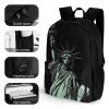KLWQR Statue of Liberty Pattern Travel Backpack Lightweight Large Capacity Laptop Backpack Casual Daypack for Men Women view 3