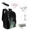 KLWQR Statue of Liberty Pattern Travel Backpack Lightweight Large Capacity Laptop Backpack Casual Daypack for Men Women view 4