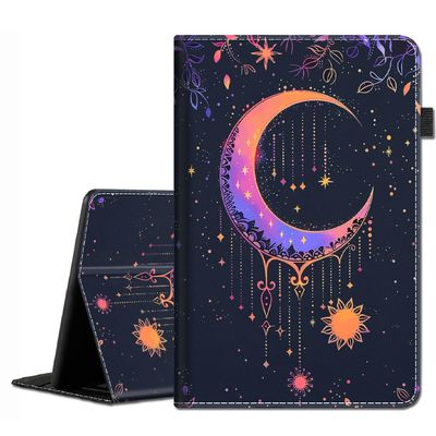 Case for All-New Amazon Kindle Fire 7 Tablet Case (9th/7th/5th Generation, 2019/2017/2015 Releases) - Slim Fit Standing Cover with Auto Sleep/Wake, Sun and Moon