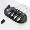 Cable Management, Magnetic Cord Organizer, Desk Cord Holder Wire Keeper with 6 Magnetic Cable Clips, Charger Cord Management for Home Office, Lightning/USB C/Micro Cable, Dark Gray view 1
