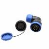 HangTon TY28 6 Pin 25A Screw Connection Electrical Power Connector, Female Panel Mount Socket and Male Right Angled 90-Degree Cable Plug, Solder-Free Waterproof Quick-Disconnect for Marine Automotive view 2