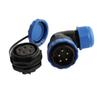 HangTon TY28 5 Pin 25A Screw Connection Electrical Power Connector, Female Panel Mount Socket and Male Right Angled 90-Degree Cable Plug, 28mm Waterproof Quick-Disconnect for Marine Automotive view 3