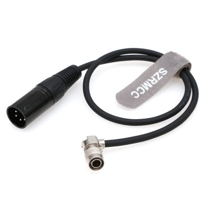 SZRMCC Hirose 4-Pin Male Right Angle Adjustable to XLR 4Pin Male Power Supply Cable for Zoom F8 F4 Zaxcom Sound Devices 688 644 633 Recorder